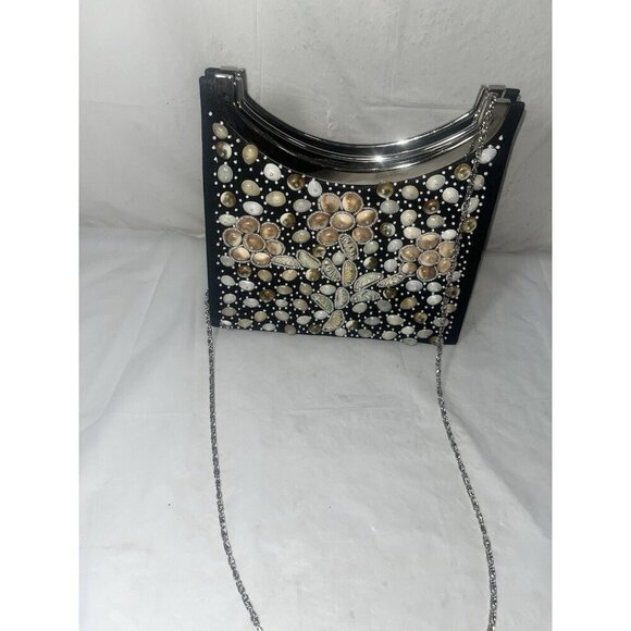 Timmy Woods Casha Beverly Hills Collection Seashell Handbag - Picture 1 of 16